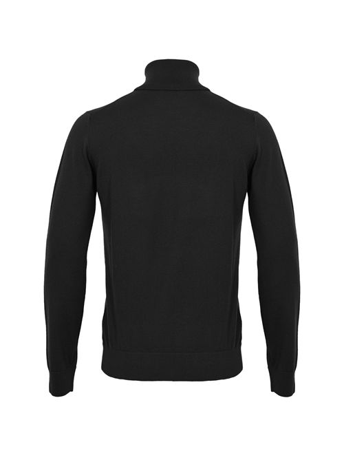 Maglia ciclista basic silm in merinos Nero Alpha studio | AU-3012G1002